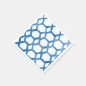 Blauw Japans patroon waterverf Servet (Hoek)