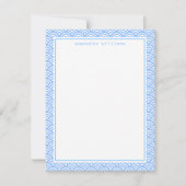 Blauw Japans Seigaiha Pattern Notitiekaartje (Voorkant)