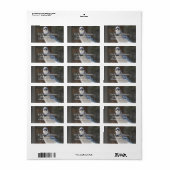 Blauw Jay adreslabel Etiket (Full Sheet)