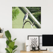 Blauw Jay Foto Inspirerend Quote Poster (Thuiskantoor)