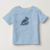 Blauw Jay vogel peuter Fine Jersey T-shirt (Voorkant)