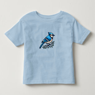 Blauw Jay vogel peuter Fine Jersey T-shirt