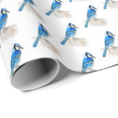 Blauw Jay Wrapping Paper Cadeaupapier (Rol Hoek)