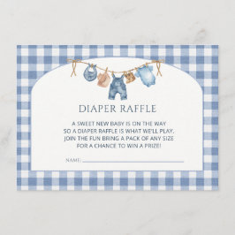 Blauw Jean Baby Shower Cowboy Informatiekaartje