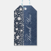 Blauw Jean Denim & Diamonds Bling Diamond Glam Cadeaulabel (Achterkant)