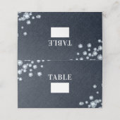 Blauw Jean Denim & Diamonds Tafelnummer Pl Plaatskaartje (Buitenkant ongevouwen)