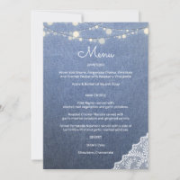 Blauw Jean Kant String Lichtjes