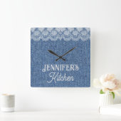  Blauw Jean Keuken Wandklok (Huis)