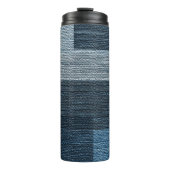 Blauw Jean-ontwerp van de speldenaar 70 Thermosbeker (Voorkant)