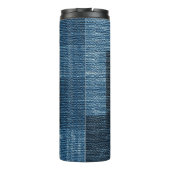 Blauw Jean-ontwerp van de speldenaar 70 Thermosbeker (Achterkant)