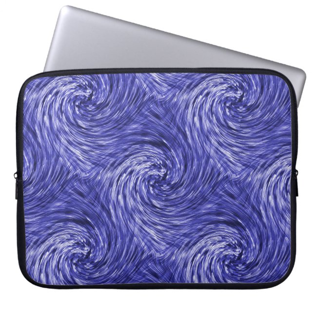 Blauw Jean Twirls....... Laptop Sleeve (Voorkant)