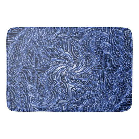 Blauw Jean werveling..... Badmat (Voorkant)