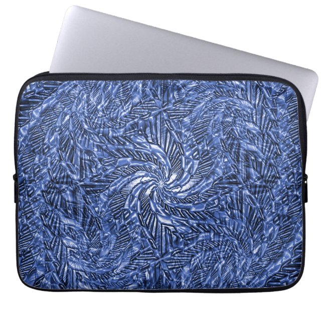 Blauw Jean werveling..... Laptop Sleeve (Voorkant)