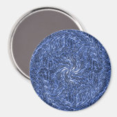 Blauw Jean werveling..... Magneet (Voorkant / Achterkant)