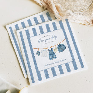 Blauw jeans baby baby shower servet