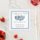 Blauw jeans babyshower servet (Insitu)