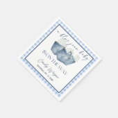 Blauw jeans babyshower servet (Hoek)