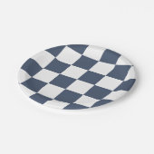 Blauw Jeans blauw/wit gecheckt Papieren Bordje (Gekanteld)