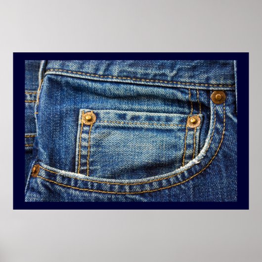 Blauw Jeans Poster (Voorkant)