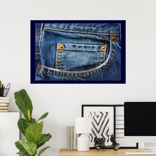 Blauw Jeans Poster (Thuiskantoor)