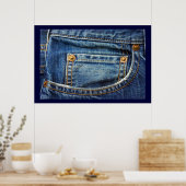 Blauw Jeans Poster (Keuken)