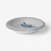 Blauw Jeweled Dragonfly Bruiloft Papieren Kommen (Gebogen)