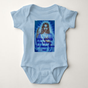 Blauw Jezus afbeelding, de kleintjes behoren tot H Romper