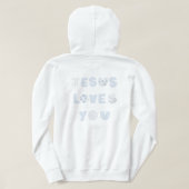Blauw "Jezus houdt van jou" Hoodie (Design achterkant)
