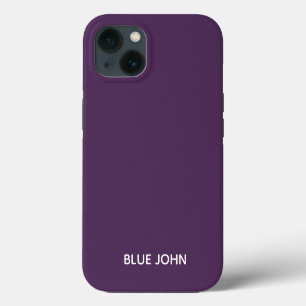 Blauw John paarse kleurennaam Hoesje-Mate iPhone C 13 Hoesje