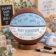 Blauw Jongens Baby Shower Eerst 