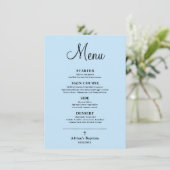 Blauw Jongens Doop Menu (Staand voorkant)