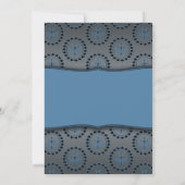 Blauw jongens foto geboorteaankondiging aankondiging (Achterkant)
