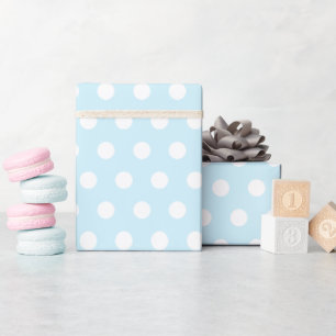 Blauw jongensbeertje met polkadots moderne baby sh cadeaupapier