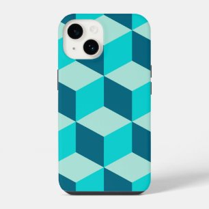 Blauw jongensblokken naadloos patroon iPhone 14 hoesje