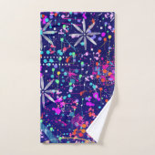 Blauw Jubileum Abstracte Kunst  Bad Handdoek (Handdoek)