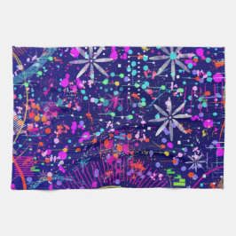 Blauw Jubileum Abstracte Kunst Theedoek