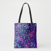 Blauw Jubileum Abstracte Kunst  Tote Bag (Voorkant)