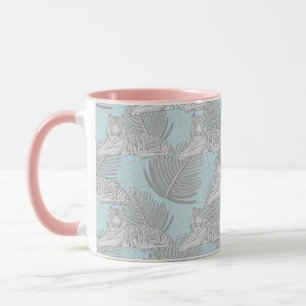 Blauw Jungle Tijger Patroon Mok