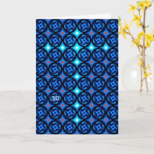 Blauw  kaart (Gele Bloem)