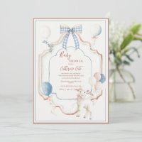 Blauw Kader Lam Ballonnen Baby Oudroze
