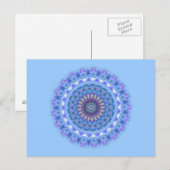 blauw Kaleidoscoop Mandala briefkaart (Voorkant / Achterkant)