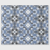 blauw kaleidoscoop verpakkingspapier cadeaupapier (Vlak)