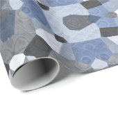 blauw kaleidoscoop verpakkingspapier cadeaupapier (Rol Hoek)