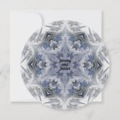 Blauw Kaleidoscope Snowflake Design met Namen Kaart (Voorkant)