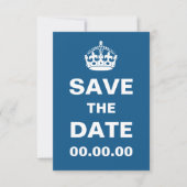 Blauw kalm bewaren Datum opslaan Save The Date (Voorkant)