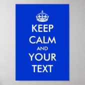 Blauw kalm houden en doorgaan met posters (Voorkant)