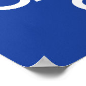 Blauw kalm houden en doorgaan poster (Hoek)