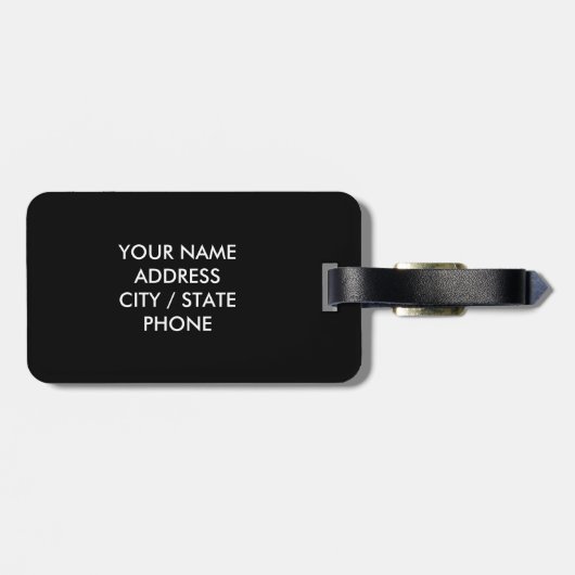 Blauw kalm houden en tennisreizen bagagelabel spel (Achterkant horizontaal)