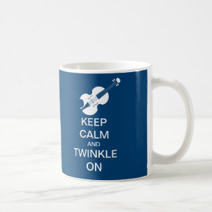 Blauw kalm houden met viool koffiemok