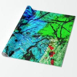Blauw kalme abstract inpakpapier, Schitterend blau Cadeaupapier